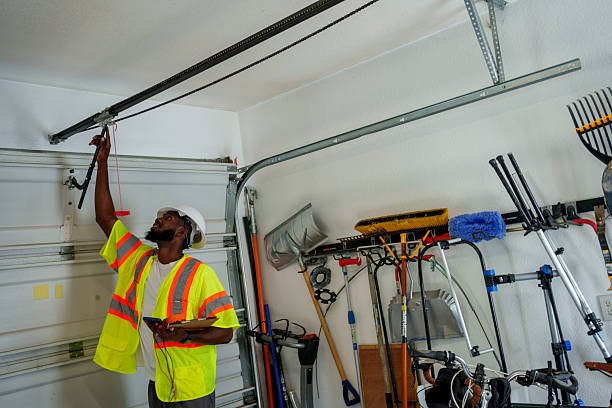 Professional Garage Door Panel Replacement technician working in Bunker Hill, IL